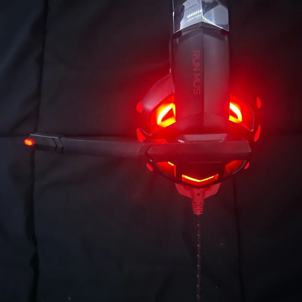 Gaming Headset with Microphone - Black and Red
